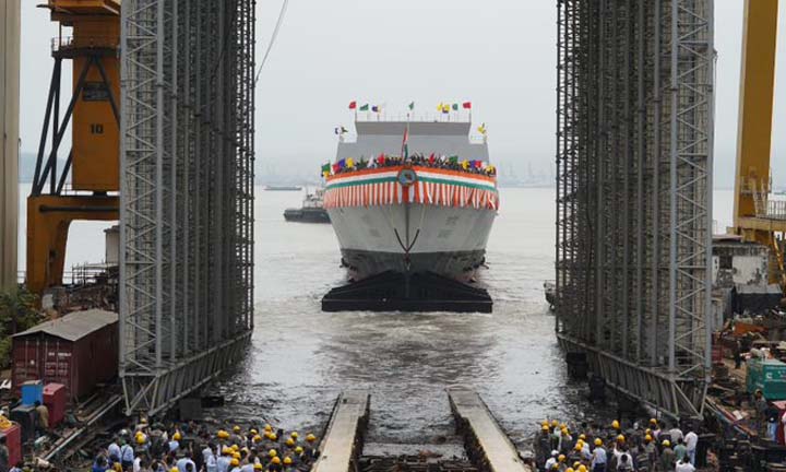 launched 5th ship of Taragiri: ரேடாருக்கு தென்படாது போர்க்கப்பல் அறிமுகம்