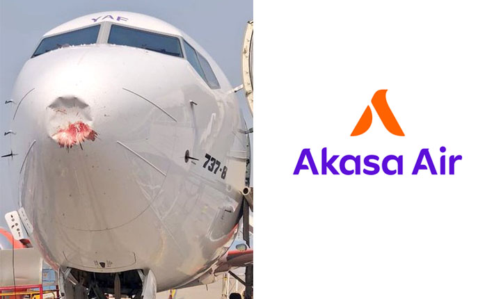 Bird hit Akasa Air flight : அகமதாபாத்- டெல்லி விமானத்தில் பறவை மோதியதால் பதற்றம்