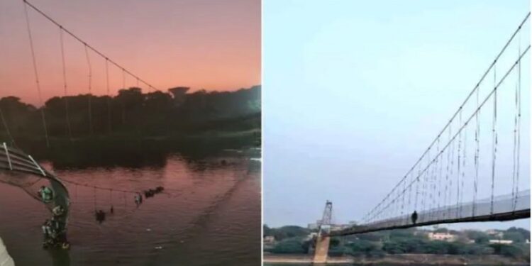 Overbridge collapses in Gujarat : குஜராத்தில் மேம்பாலம் இடிந்து விழுந்தது: ஆற்றில் விழுந்த 500 பேரில், 30 பேர் பலி