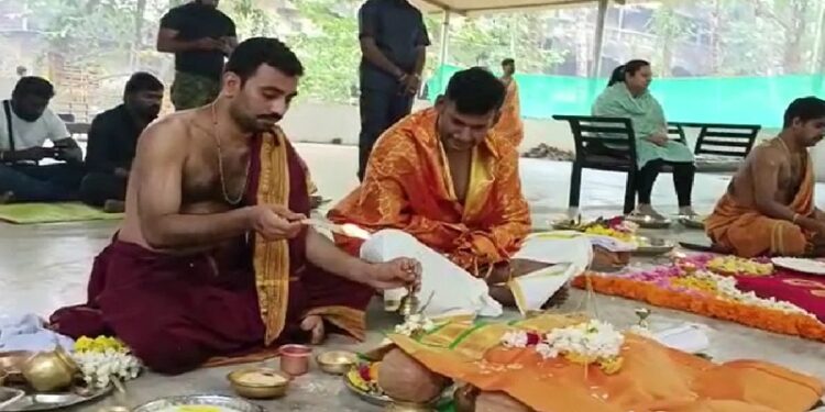 Actor Vishal visits Kukke Subramanya : கடவுளுக்கு ஆஷ்லேஷ பலி பூஜை