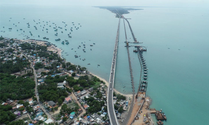 Pamban railway bridge construction: பாம்பன் ரயில் பாலப் பணிகள் 84% நிறைவு