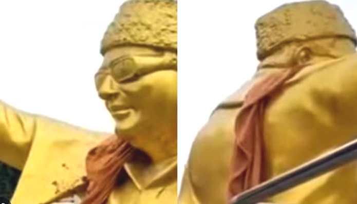 Saffron Scarf Put On Mgrs Statue: மதுரையில் எம்.ஜி.ஆர். சிலைக்கு காவித்துண்டு